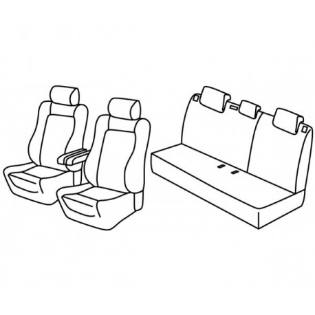 Housses de siège avant adaptées pour Citroen C3 I, II, III (2002