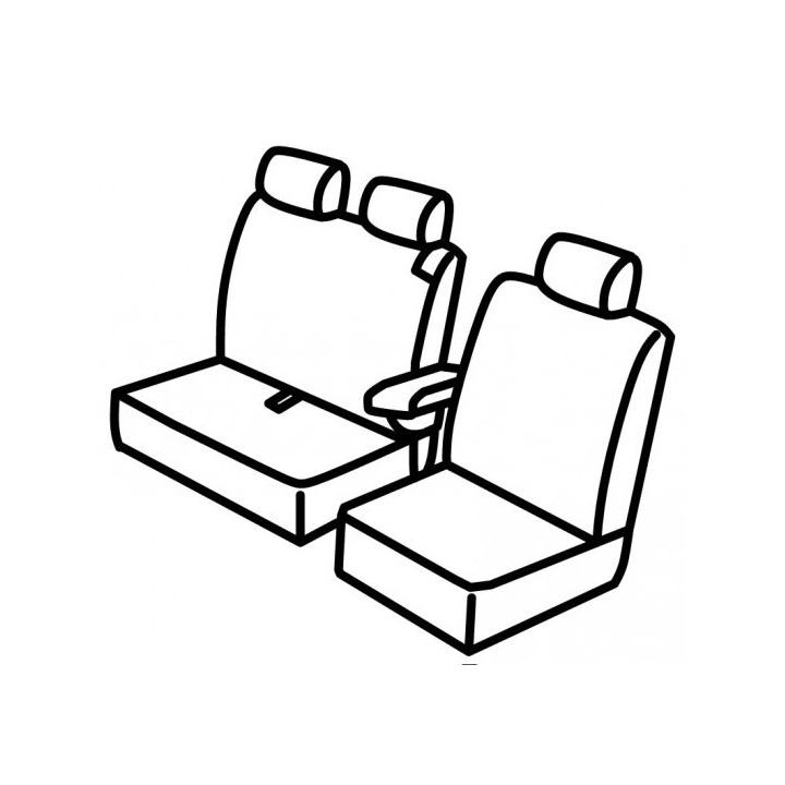 Housses de sièges sur mesure utilitaires   Expert à partir de 2016   BANQUETTE 1 DOSSIER