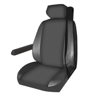 Housse  siège utilitaire chauffeur bords simili centre alcantara