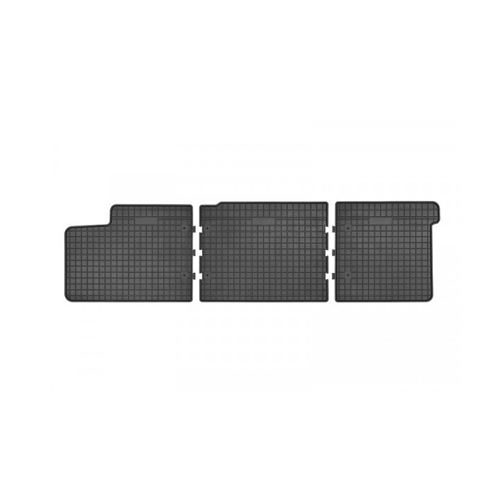 Tapis de sol utilitaire sur mesure caoutchouc VOLKSWAGEN T6, deuxième rangée, de 2015 à aujourd'hui.
