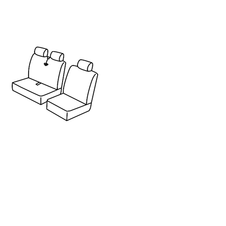 Housses de sièges sur mesure utilitaires  Mercedes Vito  De 2003 à  11 2014
