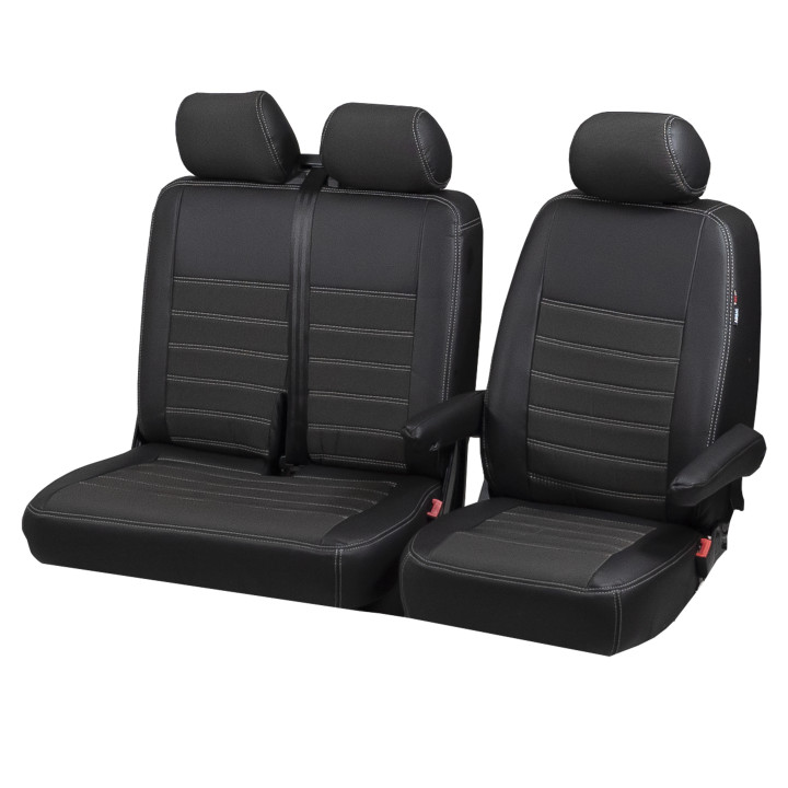 Housse utilitaire sur mesure Simili Cuir CITROEN JUMPER + JEANS GRIS   De 2007 à aujourd'hui