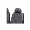 Housse utilitaire sur mesure Simili Cuir +Jeans Gris   Peugeot Partner De 2019 à aujourd'hui