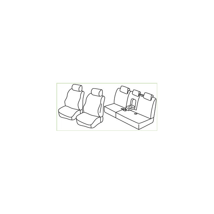 Housses sièges auto sur mesure WS Touareg 2 2010>2018