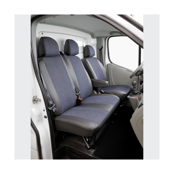 Housse de siège sur mesure utilitaire  Jeans + Simili CONFIGUREZ ICI