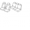 Housses sièges auto sur mesure SKODA KAROQ de 2017 à aujourd'hui. Avec 3  DOSSIERS ARRIERE
