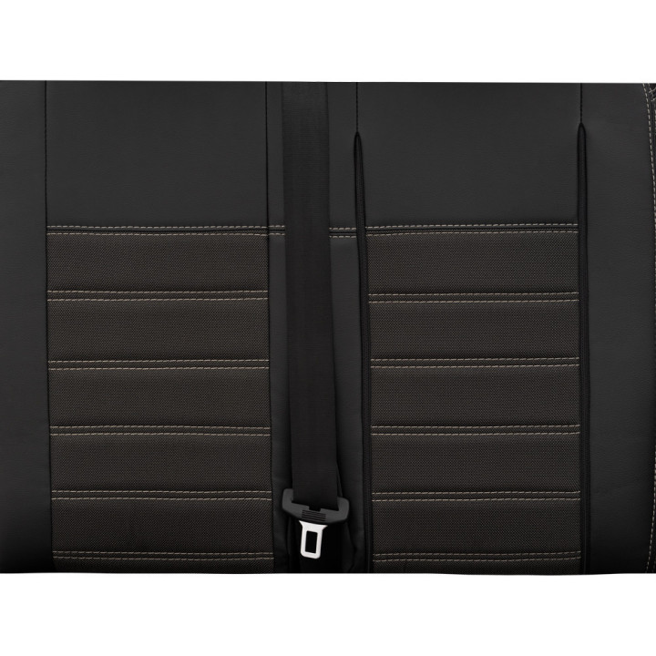 Housse utilitaire sur mesure  Simili Cuir + Jeans Gris  IVECO DAILY De 2015 à aujourd'hui