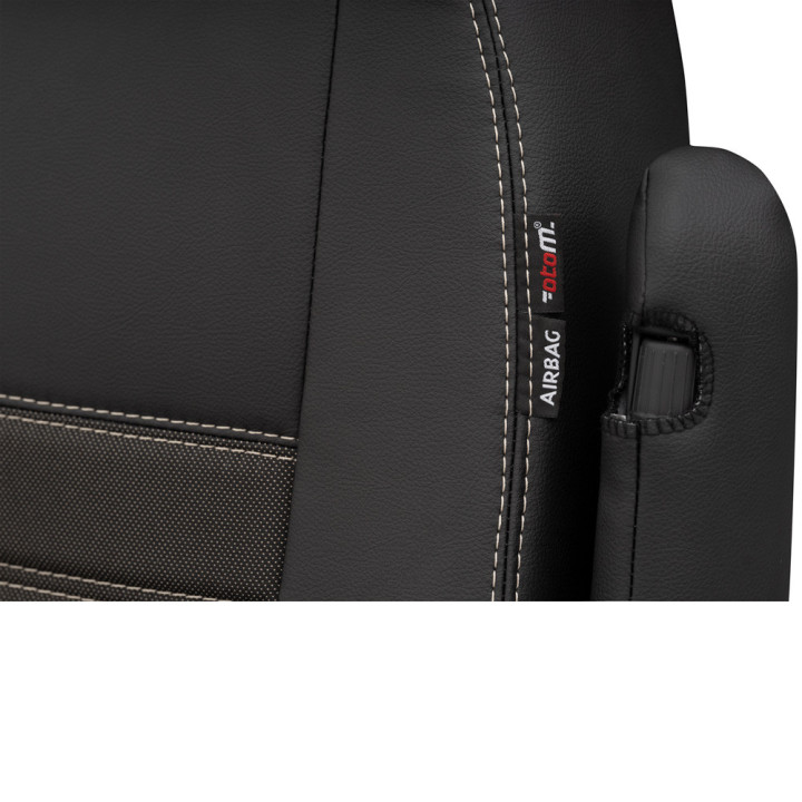 Housse utilitaire sur mesure  Simili Cuir + Jeans Gris  IVECO DAILY De 2015 à aujourd'hui