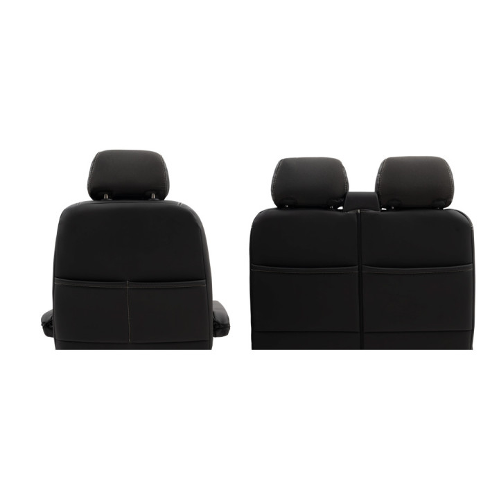 Housse utilitaire sur mesure  Simili Cuir + Jeans Gris  IVECO DAILY De 2015 à aujourd'hui