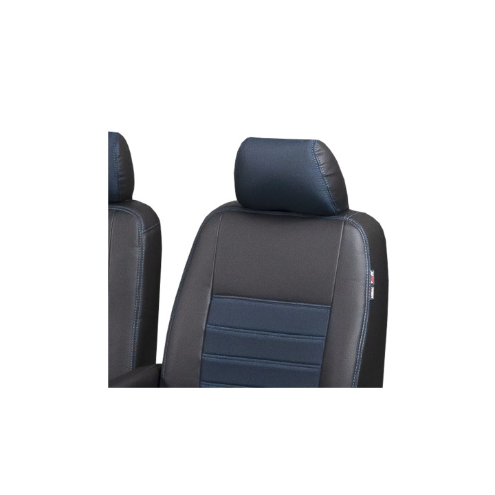 Housse utilitaire sur mesure Simili Cuir + Jeans Bleu  IVECO DAILY  De 2015 à aujourd'hui