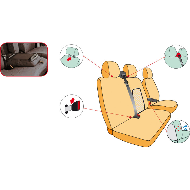 Housse utilitaire sur mesure  MERCEDES SPRINTER DE 2008 à 10 2018