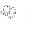 Housses de sièges  sur mesure utilitaires Volkswagen  Crafter  De 2017 à  aujourd'hui Banquette 1 Dossier