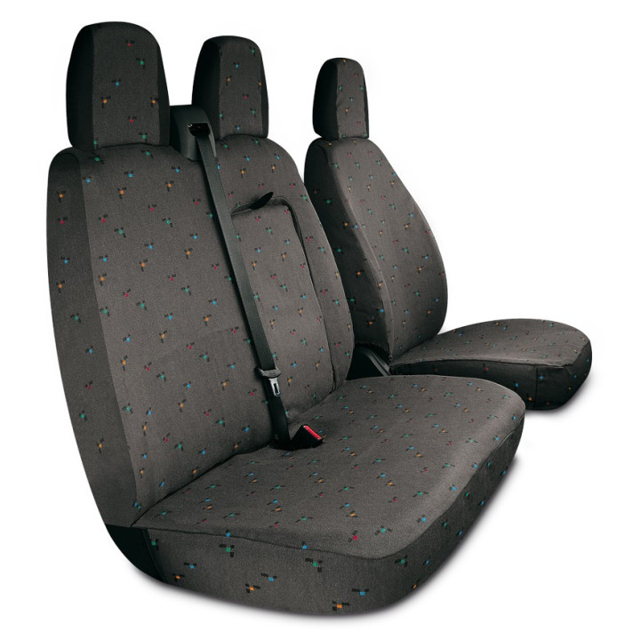 Housses de sièges sur mesure utilitaires pour Ducato Boxer Jumper De 2002 à 2013