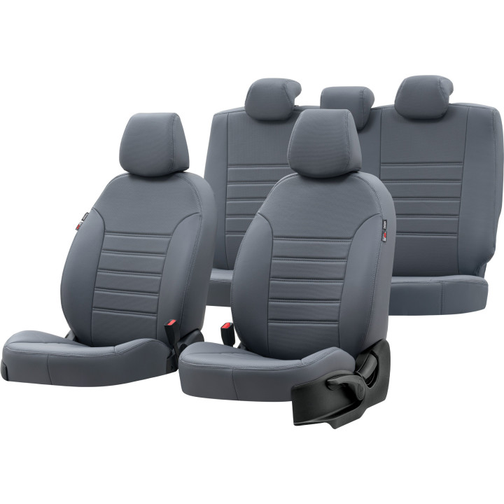 Housses Auto sur Mesure Simili Cuir  ISUZU D MAX 4 PORTES DE 2012 à 2019 1 DOSSIER +1 ACCOUDOIR
