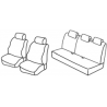 Housses sièges auto sur mesure Nissan Micra 3 portes Banquette en 3 parties  De 2001 à 2010