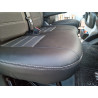 Housse utilitaire sur mesure Simili Cuir + Jeans Gris  OPEL VIVARO Banquette 1 DOSSIER + 1 ASSISE   De 2015 à 2018