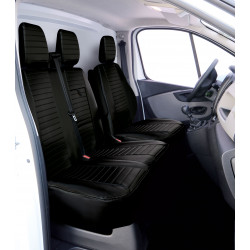 Housses de sièges Simili sur mesure utilitaires Opel Vivaro   De 2001 à 2013