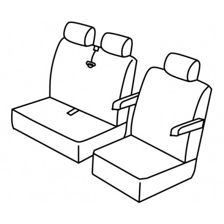 Housse utilitaire sur mesure Simili Cuir  VW Transporter T6 De 2015 à aujourd'hui
