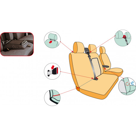 Housse utilitaire sur mesure Simili Cuir  CITROEN JUMPER de 2014 à aujourd'hui