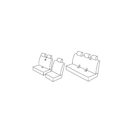Housses Utilitaires sur Mesure Renault Trafic- Cabine approfondie De 2001 à 2014