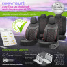 Housse de siège auto  universelle  Carbon Rouge