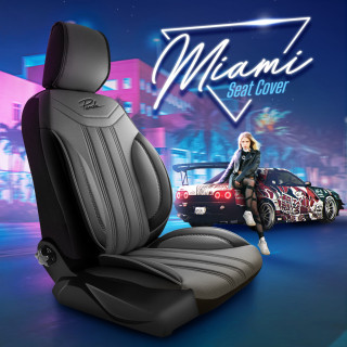 Housses de sièges auto simili cuir  universelles haut de gamme MIAMI