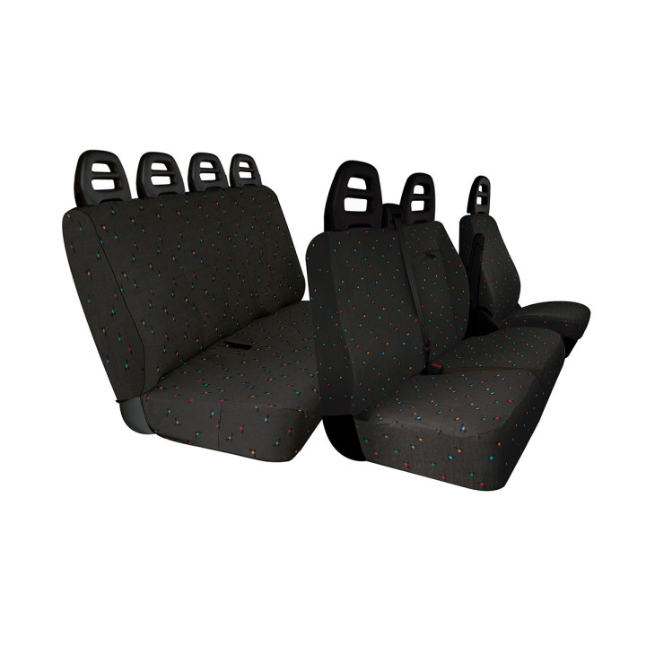 Housses de sièges utilitaires Iveco Daily double cabine avec tablette De 2014 à aujourd'hui