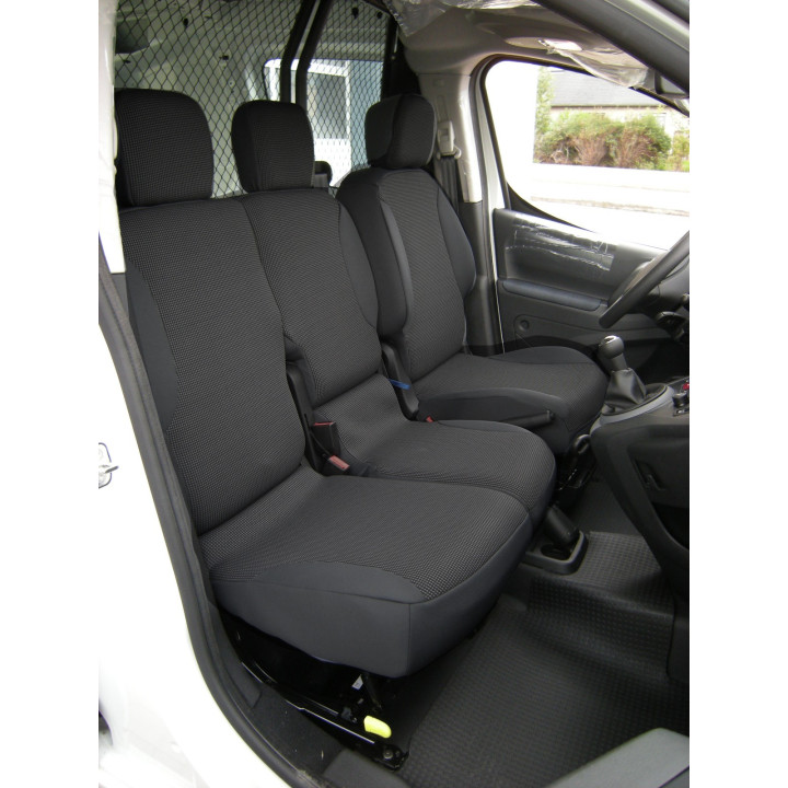 Housse de siège sur mesure utilitaire Peugeot Partner 3 places de 2008 à 11 2018