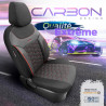 Housse de siège auto  universelle  Carbon Rouge