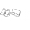 Housses sièges auto sur mesure Toyota Hilux de 2005 à 2011- 2 Strapontins arrière
