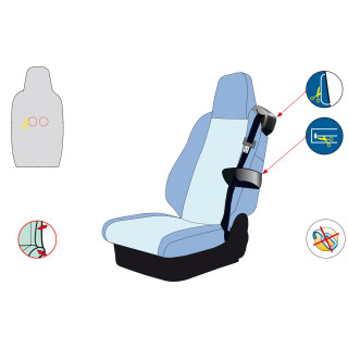 Housse de siège poids lourds Simili + Alcantara SCANIA SERIE  R