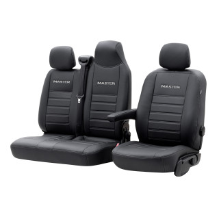 RENAULT MASTER- BANQUETTE EN 4 PARTIES- Housse de siège sur mesure utilitaire de 2011 à aujourd'hui