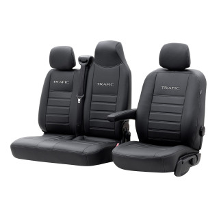 Housse utilitaire sur mesure Simili Cuir RENAULT TRAFIC Banquette en  4  Parties De 2015 à aujourd'hui