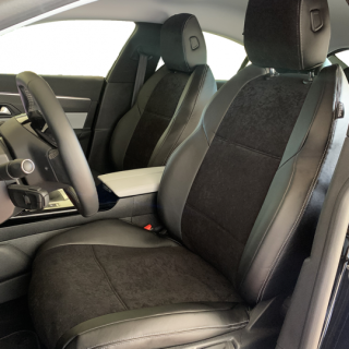 Housse de siège auto sur mesure  MIXTE ALCAN + SIMILI automobiles CONFIGUREZ ICI