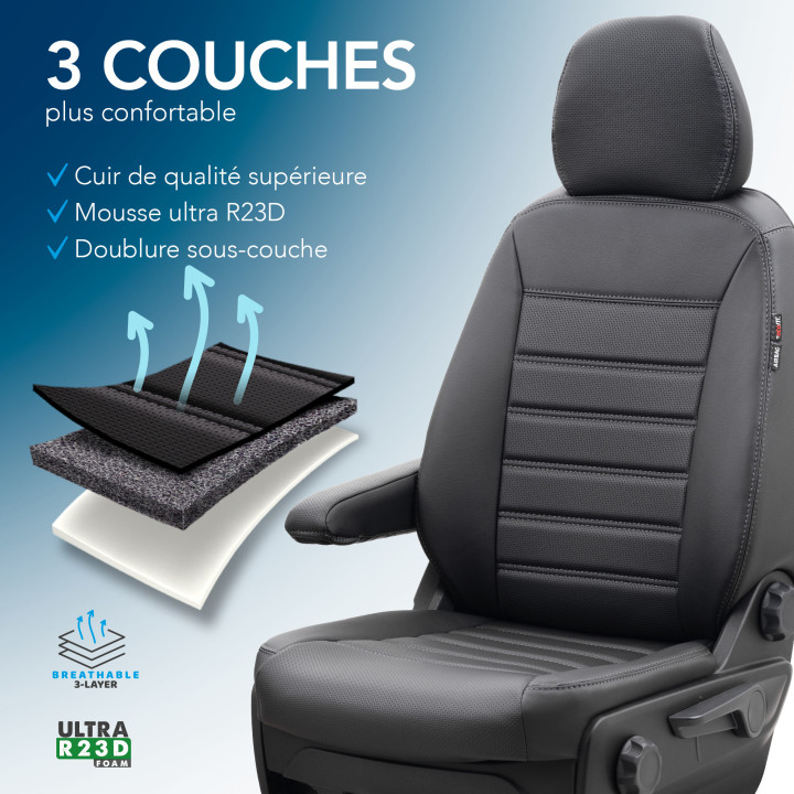 Housse utilitaire sur mesure  Simili Cuir Peugeot Expert  De 2008 à 2016