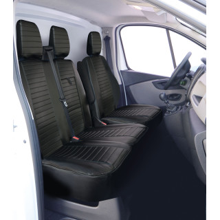 Housse utilitaire sur mesure Simili Cuir  VW CRAFTER De 2017 à aujourd'hui Banquette en 4 parties