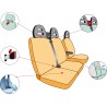 Housses de sièges sur mesure utilitaires  Iveco Daily sans tablette De 2014 à aujourd'hui