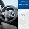 Couvre volant  cuir voiture noir et blanc 37/38 cm