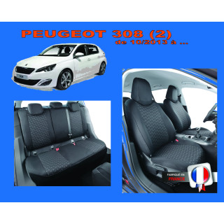Housse de siège auto sur mesure Privilège Peugeot 308 Phase 2 De  10/2013 à aujourd'hui