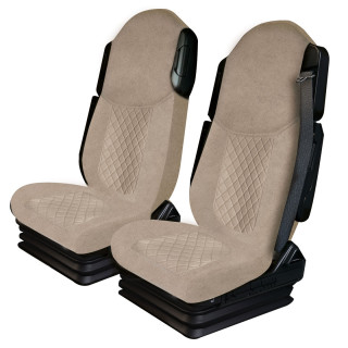 Housses de sièges poids lourds Bords simili + Centre  Coton Matelassé   FORD F MAX