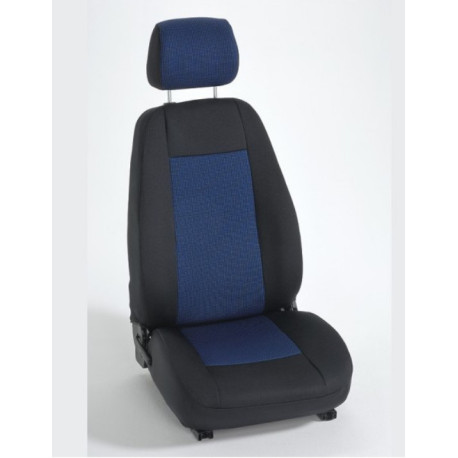 Housse utilitaire sur mesure CITROEN JUMPY Damier bleu Banquette Sans Tablette + 1 Assise  2016 à  aujourd'hui