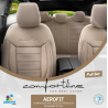 Housses de siège auto universelles haut de gamme Confortline simili cuir beige
