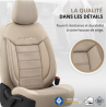 Housses de siège auto universelles haut de gamme Confortline simili cuir beige