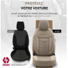 Housses de siège auto universelles haut de gamme Confortline simili cuir beige