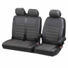 Housse utilitaire sur mesure Simili Cuir +Jeans Gris Toyota Proace City De 2019 à aujourd'hui