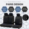 Housse utilitaire sur mesure Simili Cuir + Jeans Bleu Fiat Doblo De 2022 à aujourd'hui