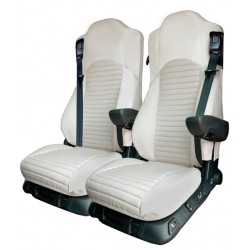 Housses de sièges Poids Lourds Simili Cuir MERCEDES  ANTOS De 2012 à aujourd'hui Assise  passager repliable