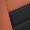 Housses de sièges auto sur-mesure en simili cuir marron pour Isuzu D-Max - 5 places - de 2012 à 2019