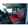 Housse de siège utilitaire sur mesure Simili Cuir + Alcantara rouge Volkswagen Crafter 2008 à 2018