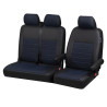 Housse de siège utilitaire sur mesure Simili Cuir + Jeans bleu Volkswagen Crafter 2008 à 2018